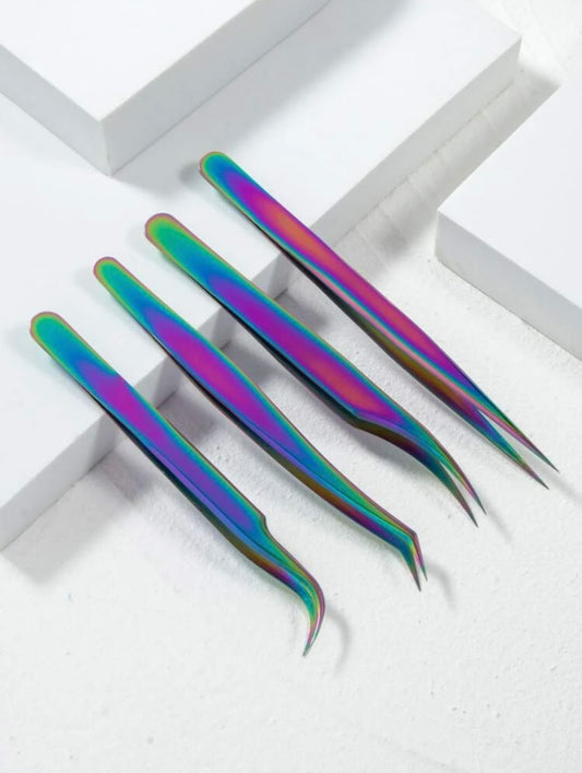 Lash Extension Tweezers 4pc Set